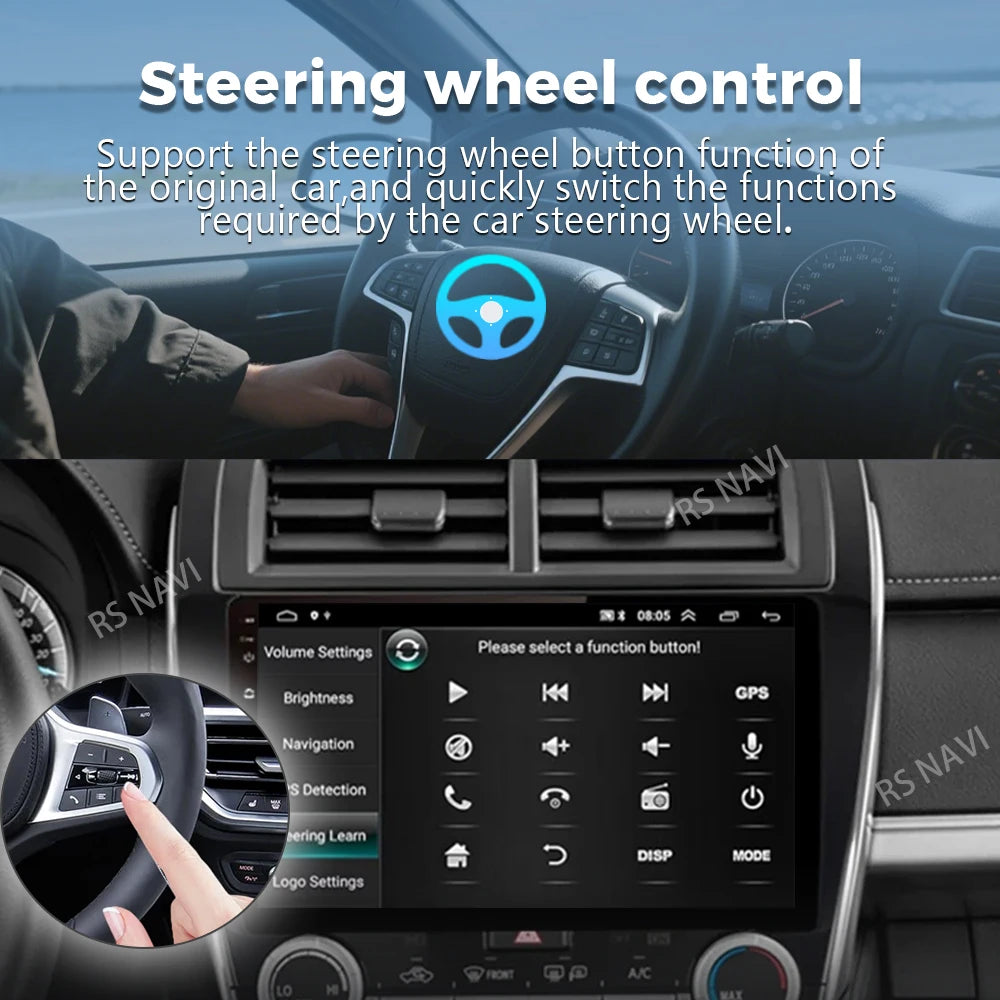 Android 16 For Toyota Camry US 2012 - 2014 2K QLED Android Car Radio Multimedia Video Play