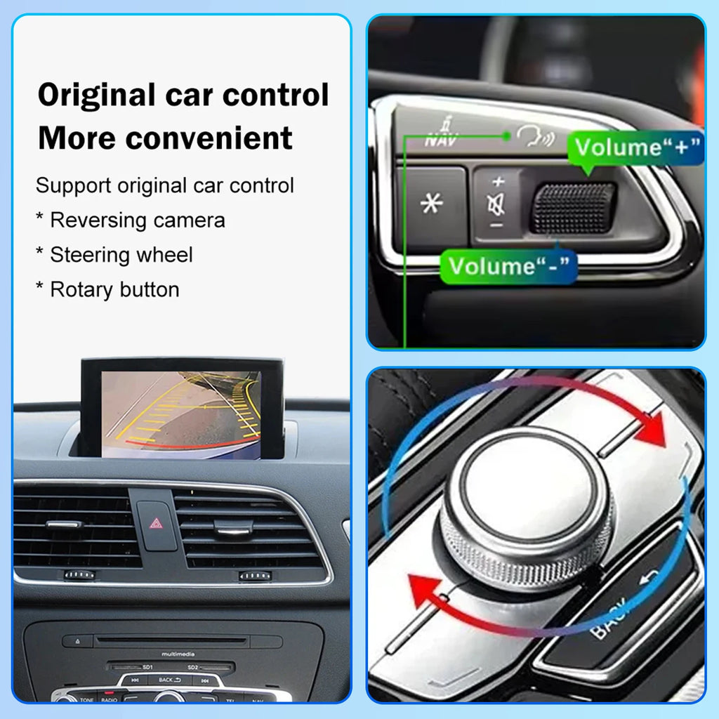 WRWD Wireless CarPlay Android Auto For Audi A1 Q3 2012-2018 2G/3G MMI HN+ RMC With AirPlay