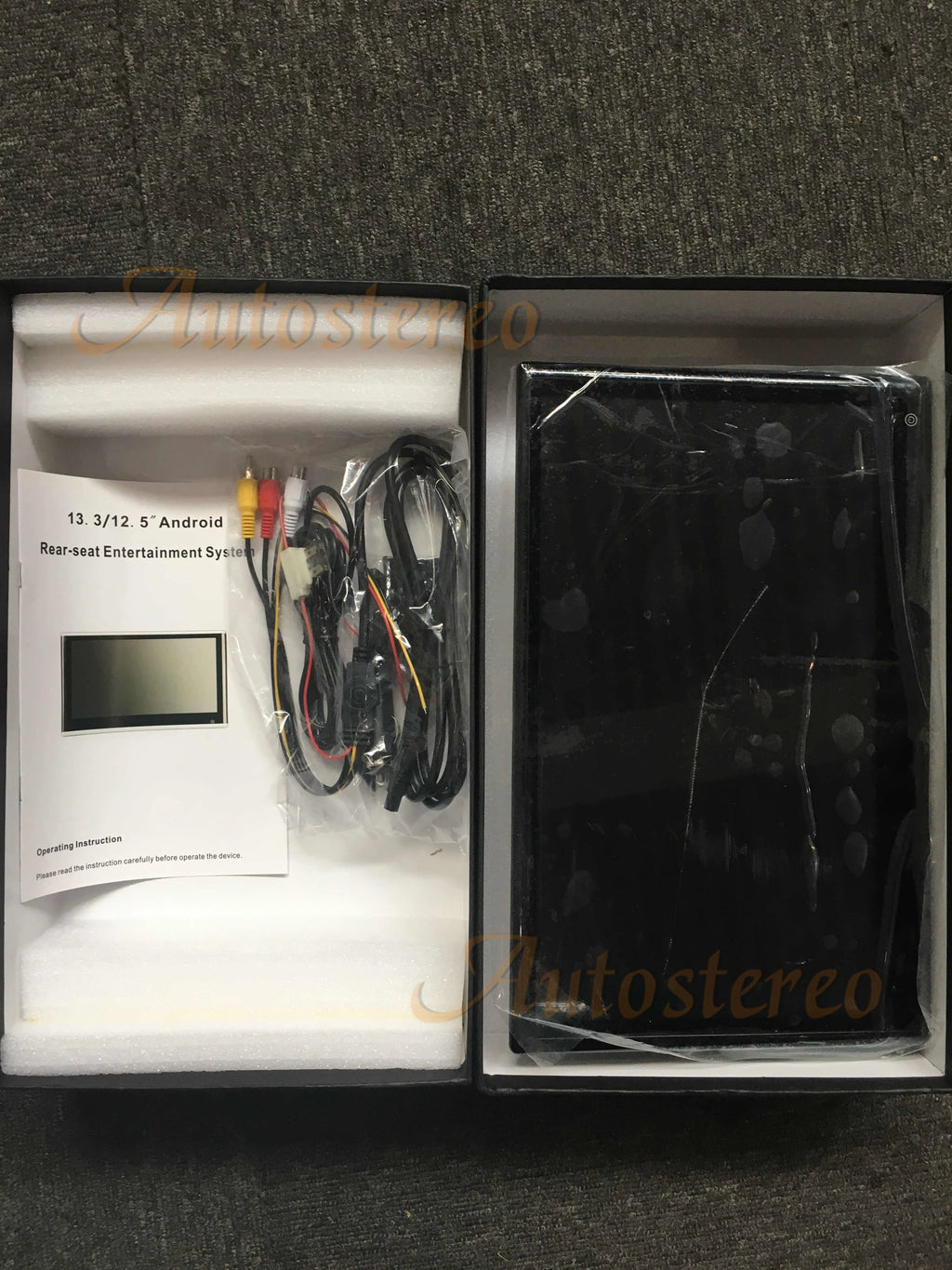 13.3 Inch Android 11.0 Car Headrest Monitor 1920*1080 HD 1080P Video Touch Screen WIFI/Blu