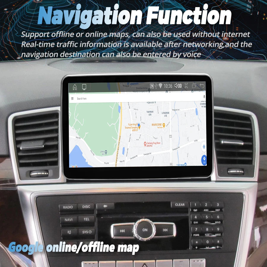 9inch Android 13 For Mercedes Benz ML W166 GL X166 2012-2015 Car Multimedia Video Player G