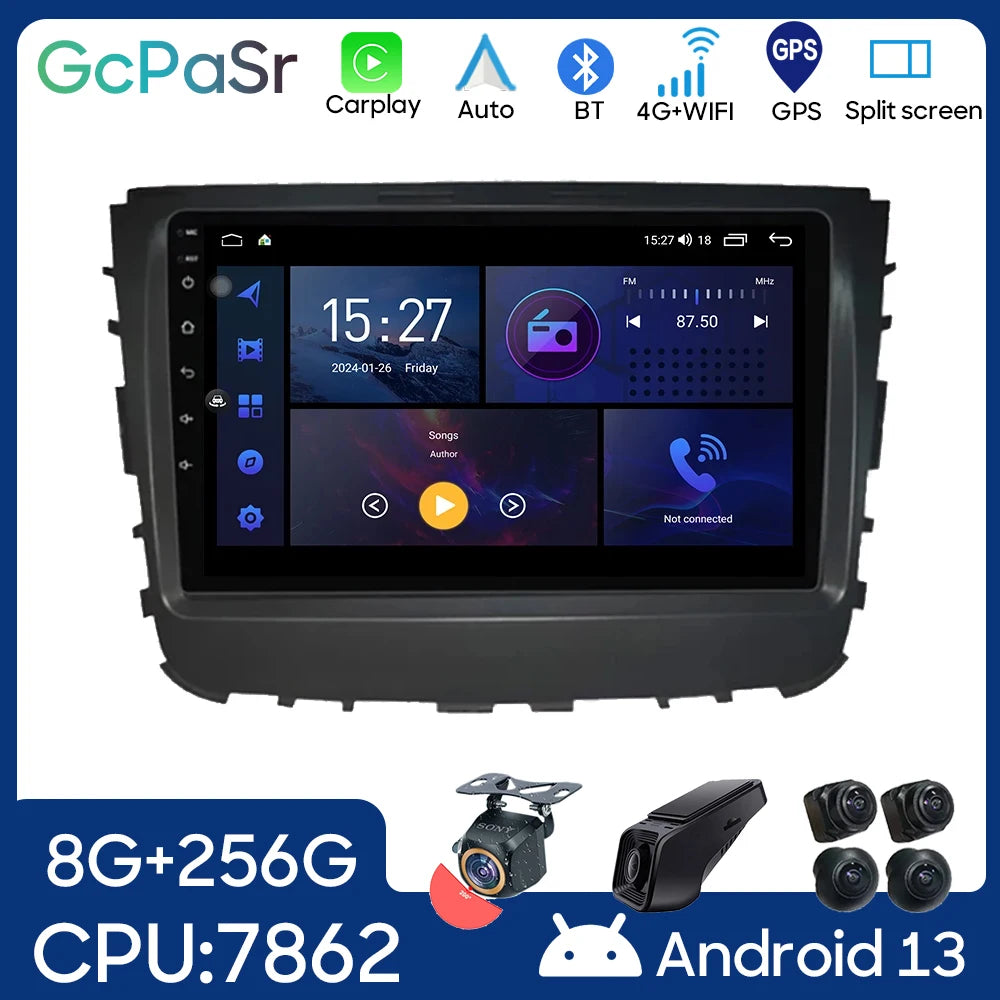 Car Radio For Ssangyong Rexton Musso 2018 - 2019 Android Auto Multimedia Player GPS Naviga