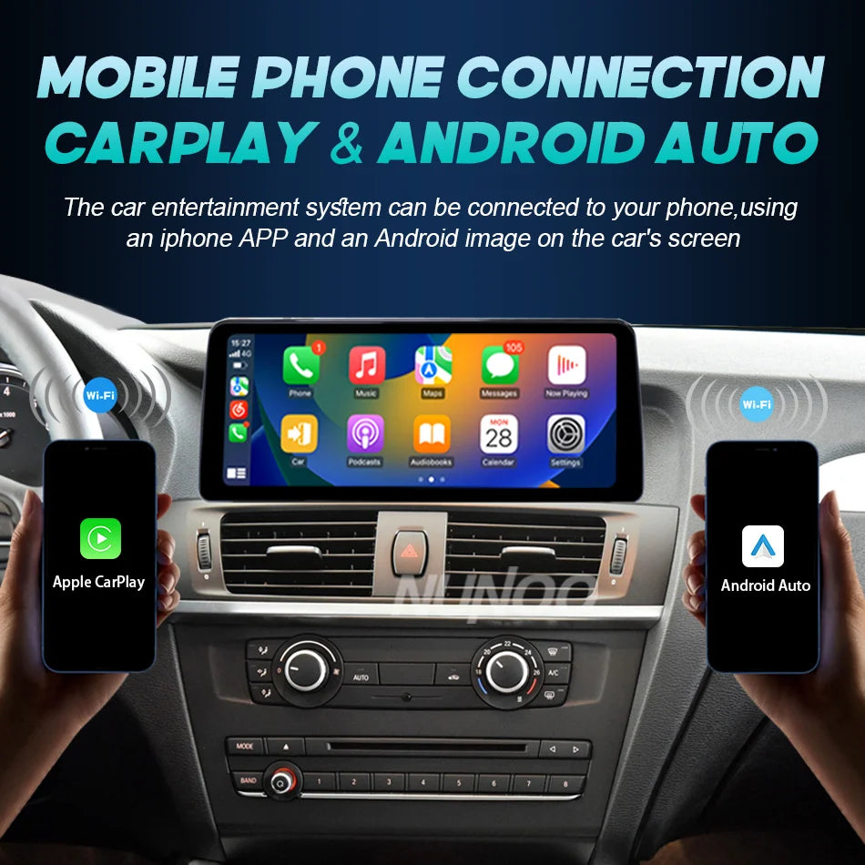 Wireless Carplay Android Auto Screen For BMW X3 F25 X4 F26 2014-2018 Car Stereo Radio Mult