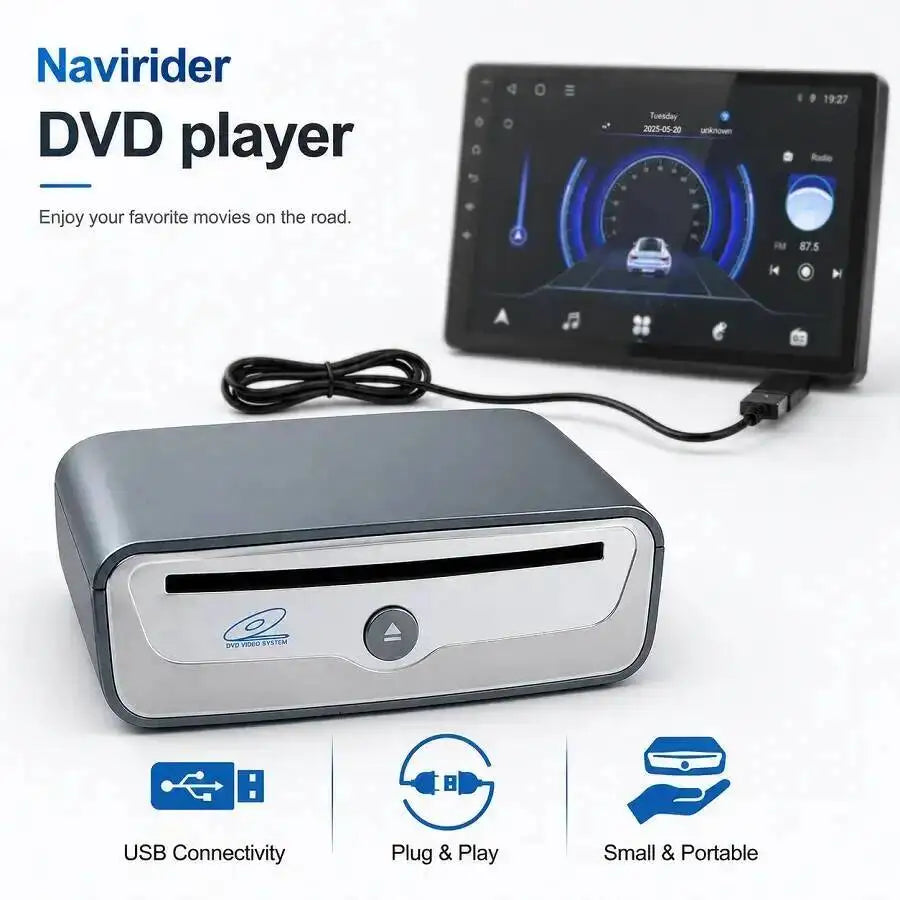 For Android Head Unit USB External Car DVD CD Drive Box Auto Multimedia Player Plug And Pl