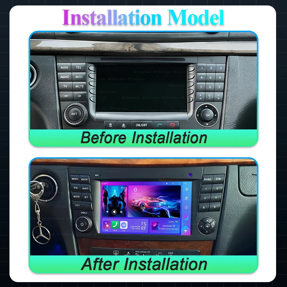 Android 15 For Mercedes Benz W211 2002-2008 Car Radio Stereo Head Unit Multimedia Video Pl | AUTOKITSHOP