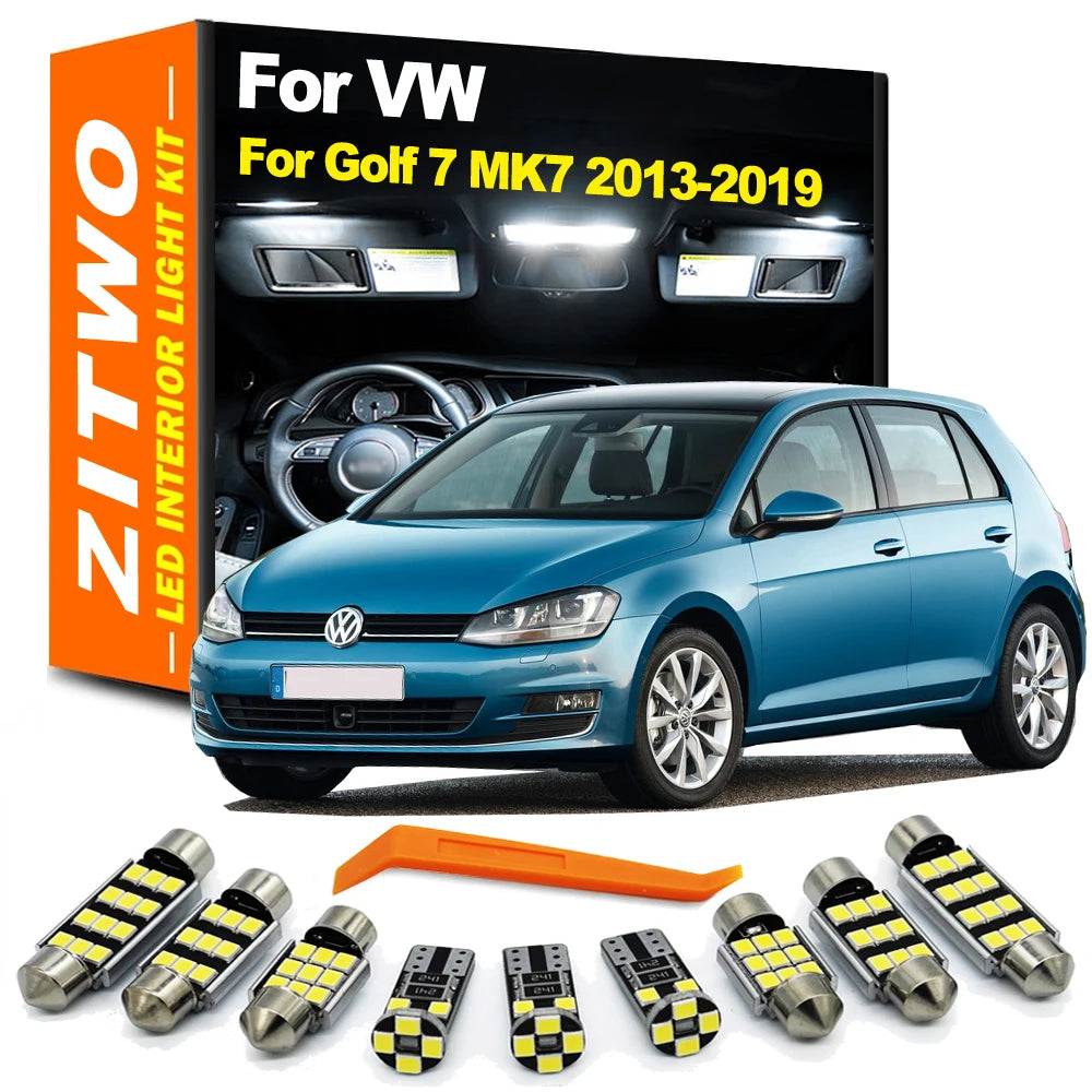 10Pcs For Volkswagen VW Golf 7 MK7 VII Hatchback Variant Alltrack 2013 2014 2015 2016 2017 2018 2019 LED Interior Light Bulb Kit