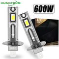H1 LED Headlights 600W 9084 CSP CHIPS Turbo Auto Light 1: 1 Fanless Mini H1 Light Auto Dio