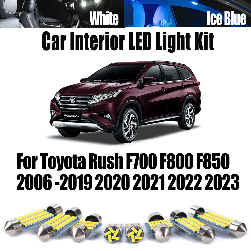 LED Interior Light Kit for Toyota Rush F700 F800 F850 2006 - 2020 - Canbus Dome Map Door Trunk Bulbs | AUTOKITSHOP