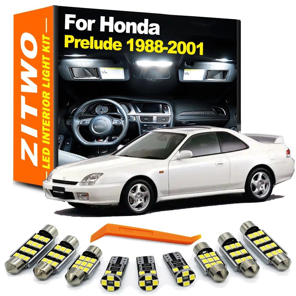 ZITWO LED Interior Light Number Plate Bulb Kit For Honda Prelude 1988- 1994 1995 1996 1997 1998 1999 2000 2001 Car Accessories