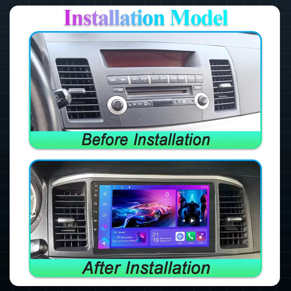 9inch Android 16 For Mitsubishi Lancer 9 10 X 2008 2009 2010 2011 - 2016 Car Radio Stereo  | AUTOKITSHOP
