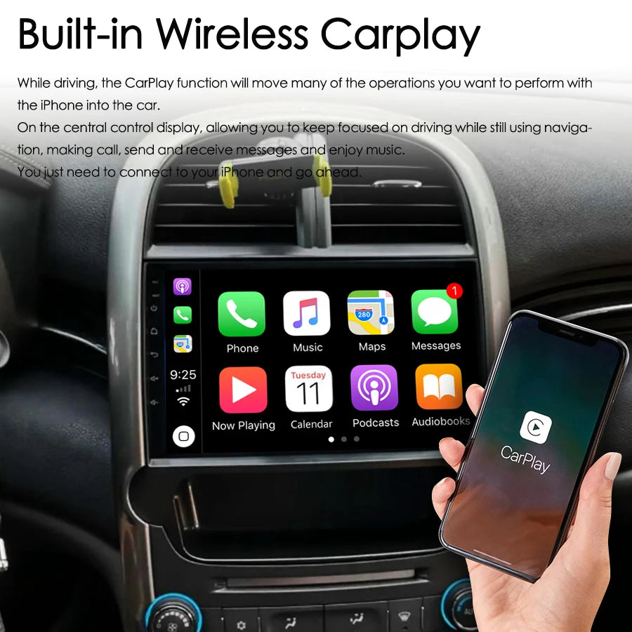 Car Radio For Chevrolet Malibu 2013 2015 Navigation GPS 2 Din Android 13 8GB RAM 128GB ROM | AUTOKITSHOP