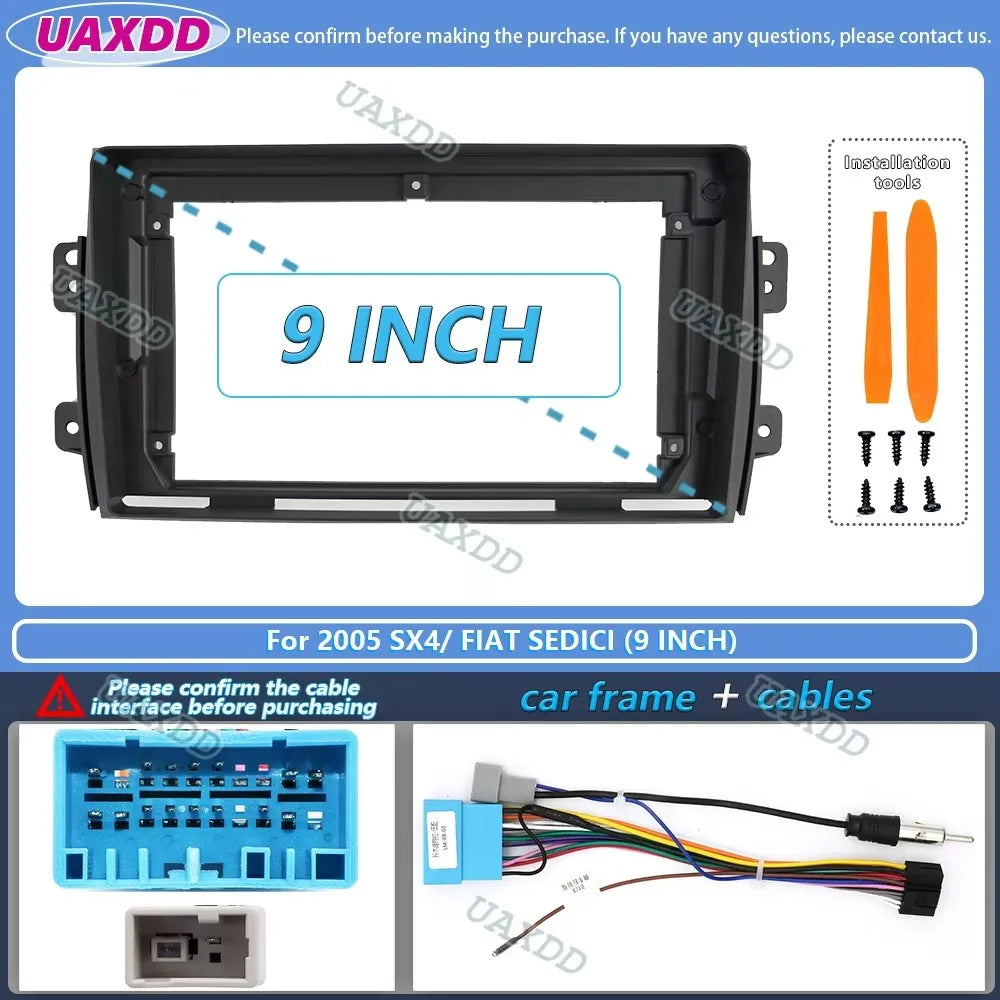 For 2006-2013 Suzuki sx4 s cross Fiat sedici 9inch Car radio android stereo frame panel fa