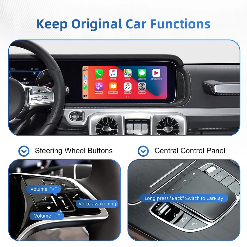 Wireless CarPlay Android Auto For NTG6.0 MBUX For Benz A B C E GLA GLK GLS CLA ML Class 20