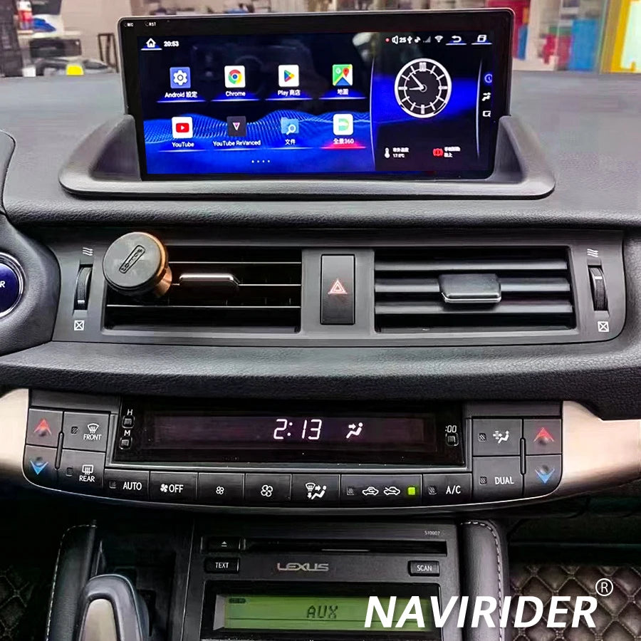 AHD Screen For Lexus CT CT200 CT200h 2012-2020 Navi 10.25inch Bluetooth Wifi Android 14 DS
