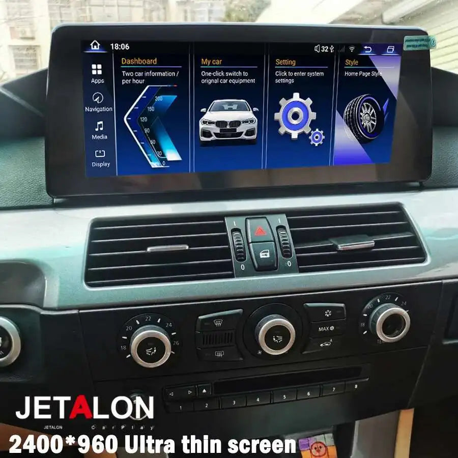 For Bmw 5 Series E60 2003-2010 CCC CIC Car Video Player Display Android GPS 4G Multimedia