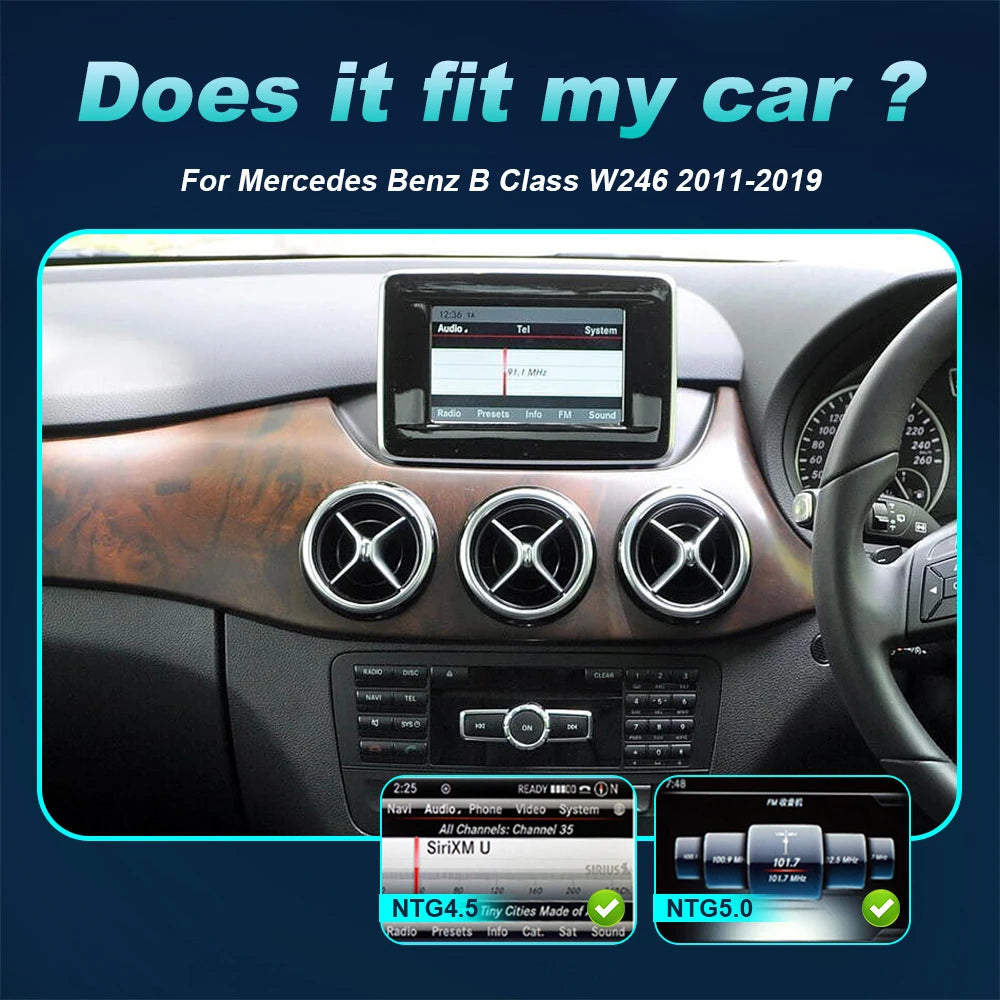 Android 14 Car Radio Multimedia Player For Mercedes Benz B Class W246 2011-2019 Carplay In