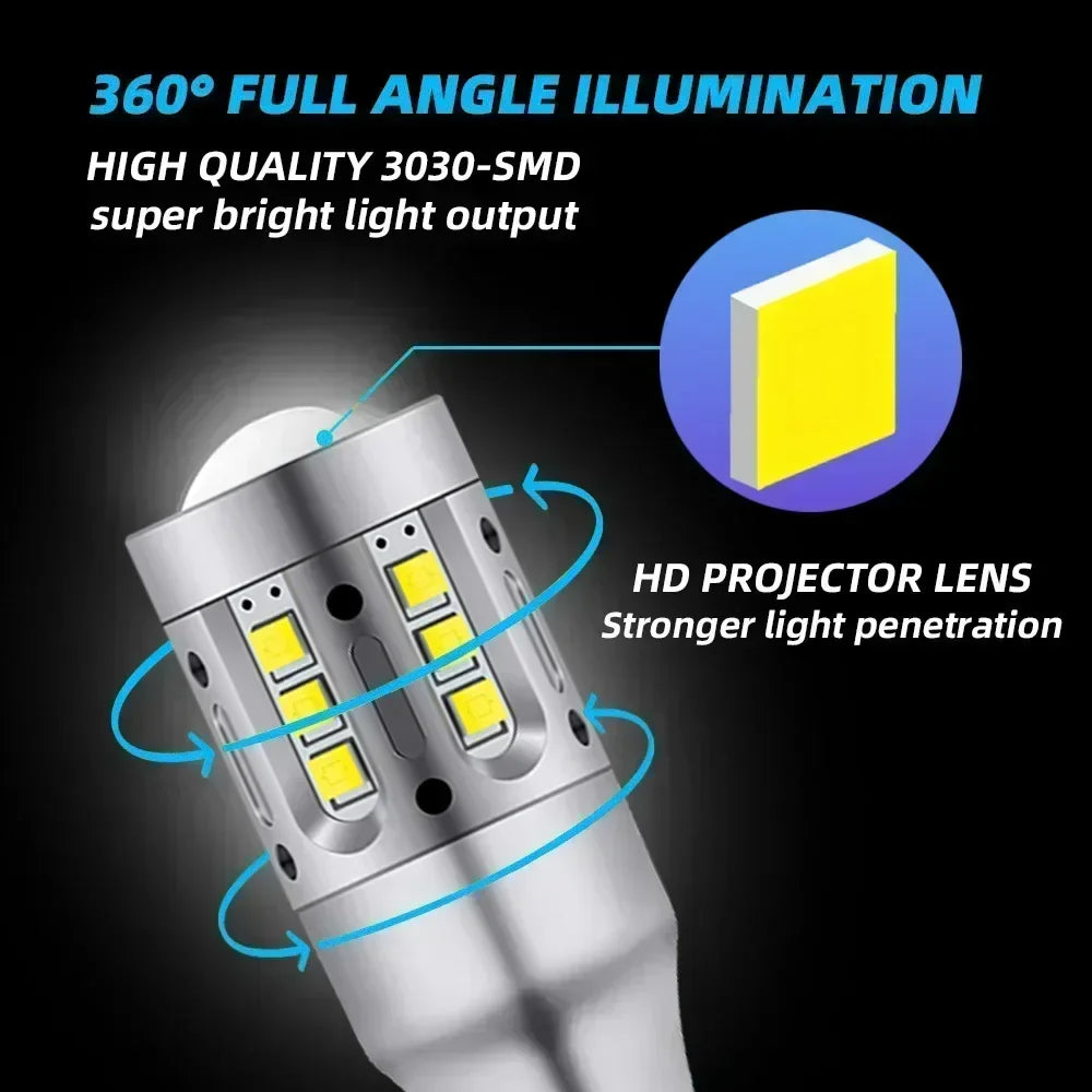 2-Piece LED Interior Light Kit for LED Reverse Light T15 W16W 1156 BA15S P21W W21W 7440 Accesso - Canbus Error-Free B...