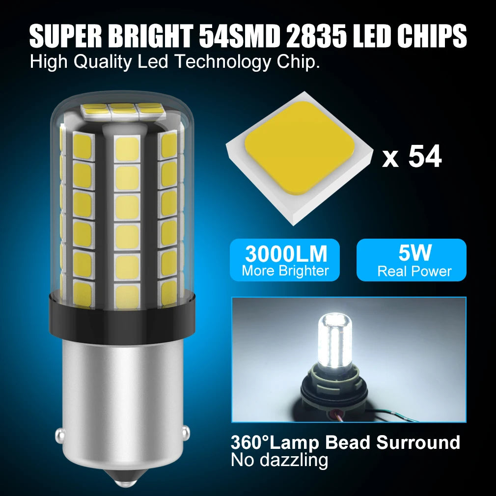 P21W BA15S LED BAU15S PY21W 7440 W21W P21/5W 1157 BAY15D 7443 LED Bulbs Lamp Reverse Turn