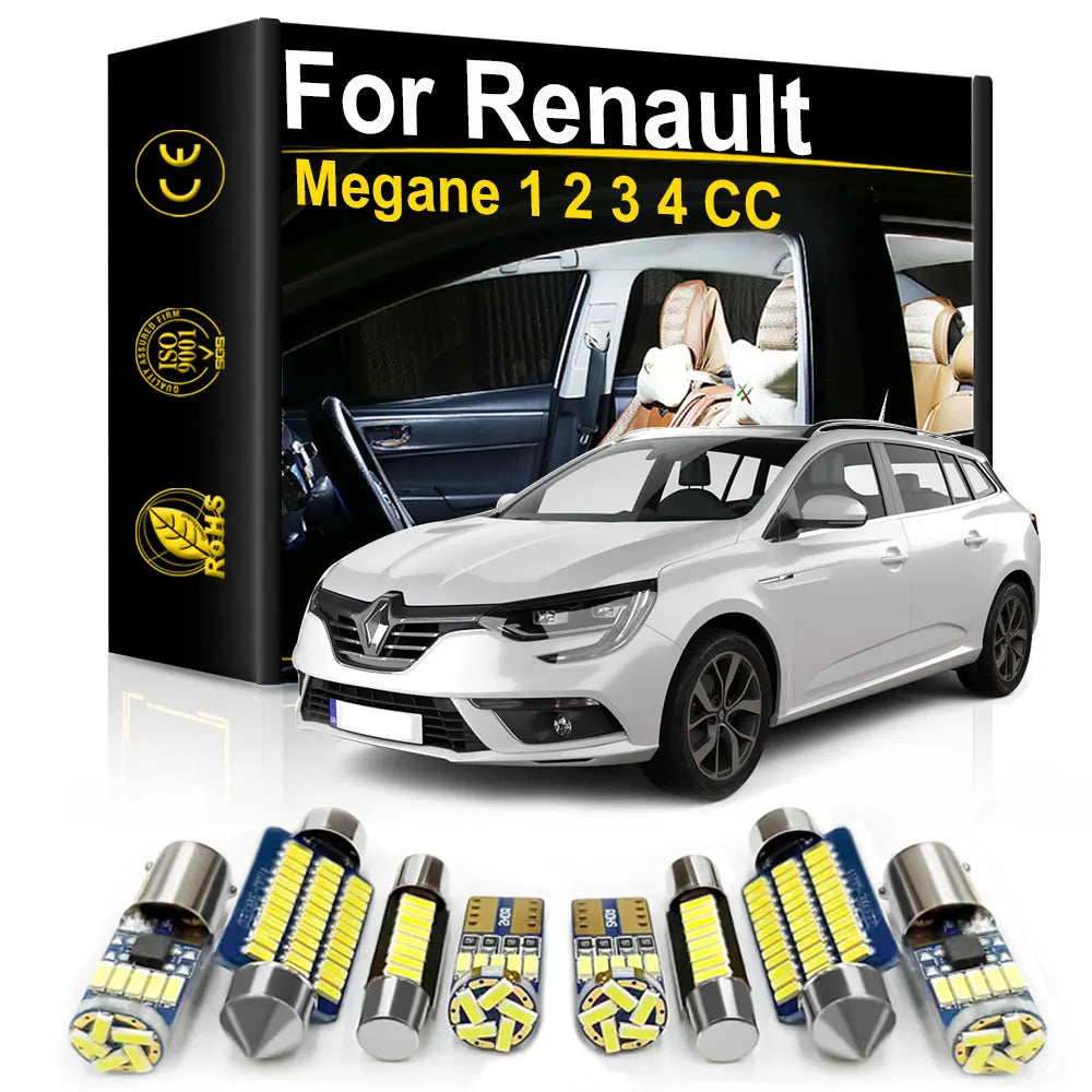 LED Interior Light Kit for Renault Megane MK1 MK2 MK3 MK4 CC - Canbus Error-Free Bulbs | AUTOKITSHOP