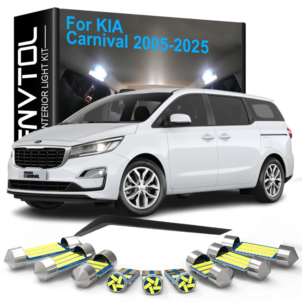 LED Interior Light Kit for KIA Carnival 2005-2013 - Canbus Dome Map Door Trunk Bulbs | AUTOKITSHOP