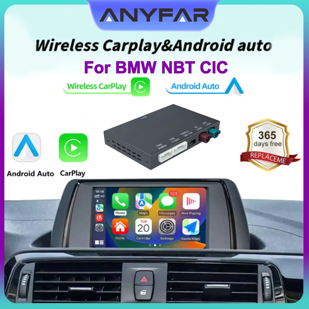 Wireless CarPlay Android Auto For BMW NBT CIC System 1 2 3 4 5 7 Series X1 X3 X4 X5 F20 F2