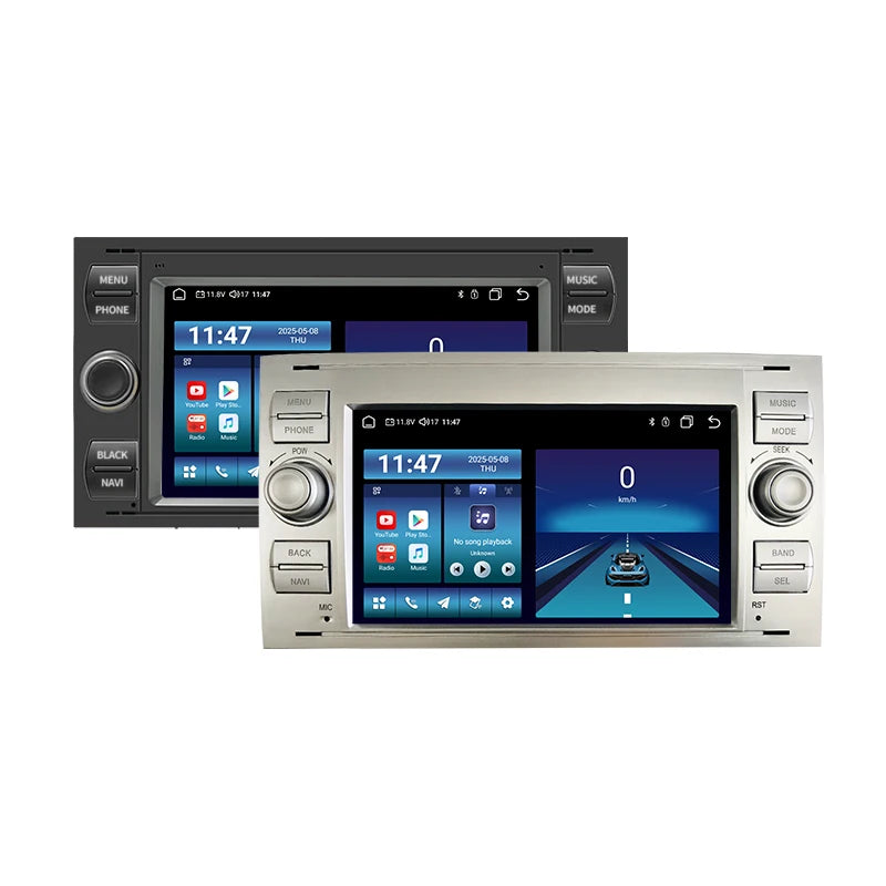 SZLELV Android 15 Car Radio For Ford Focus Fiesta C S-max Fusion kuga Mondeo Galaxy 2 Mult