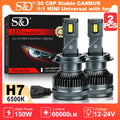 S&D H4 H7 CANBUS LED HeadLight Bulb 30CSP Chips 150W 30000LM H11 H1 Led Headlamps Light Fo