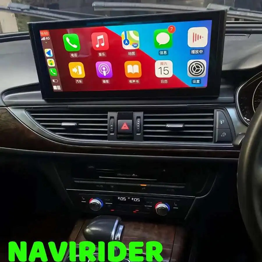 For Audi A6L A7 2009-2015 CarPlay Touch screen Android 13 WirelessCar Video Player GPS Mul