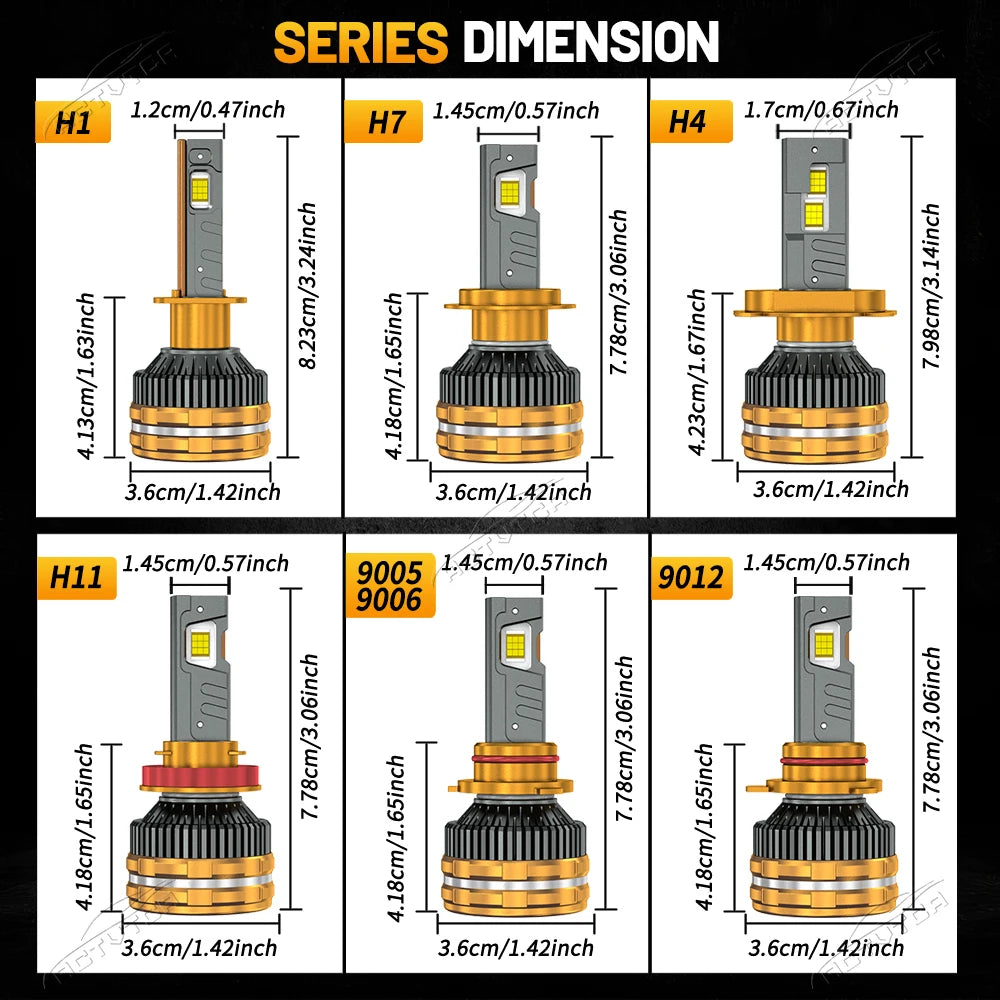 15800000LM H7 H11 H4 CANBUS LED Headlight 9200W Super Bright H8 H9 9005 HB3 9006 HB4 9012