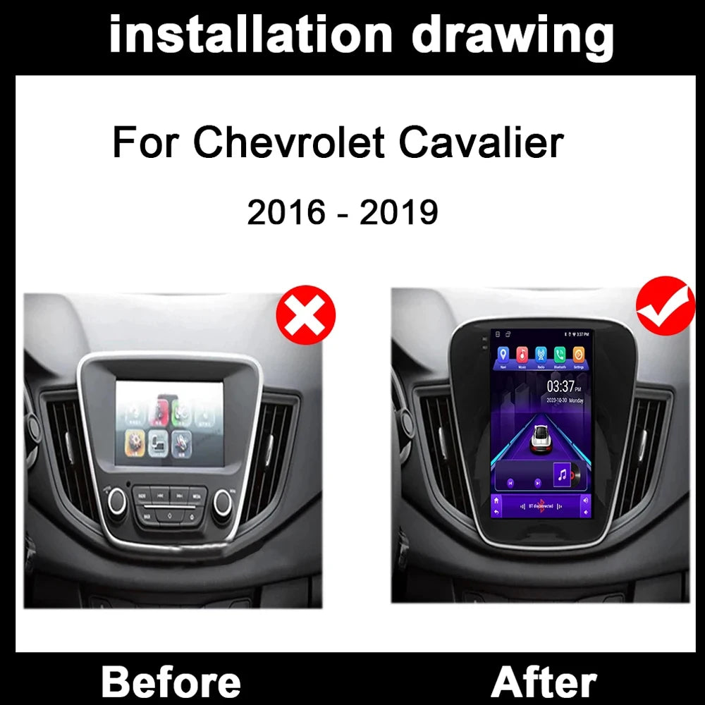 Car Radio Multimedia Video Player GPS Navigation Touch Screen For Chevrolet Cavalier 2016