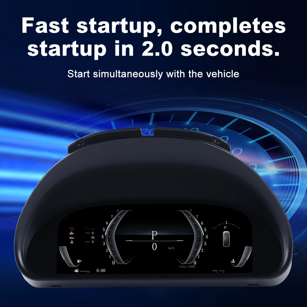 10.25" LCD Digital Instrument Cluster for BMW 5 Series X5 E39 E53 E83 1999-2006 - Virtual Odometer Speedometer Dashboard