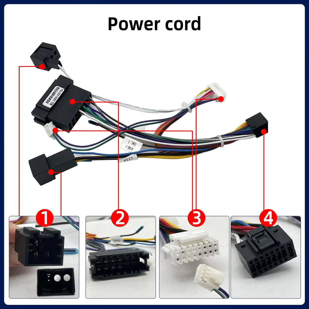 For Mercedes Benz W211 E Class CLK CLS SL Car Radio Autoradio Player 12V 6M Power Cable Ha
