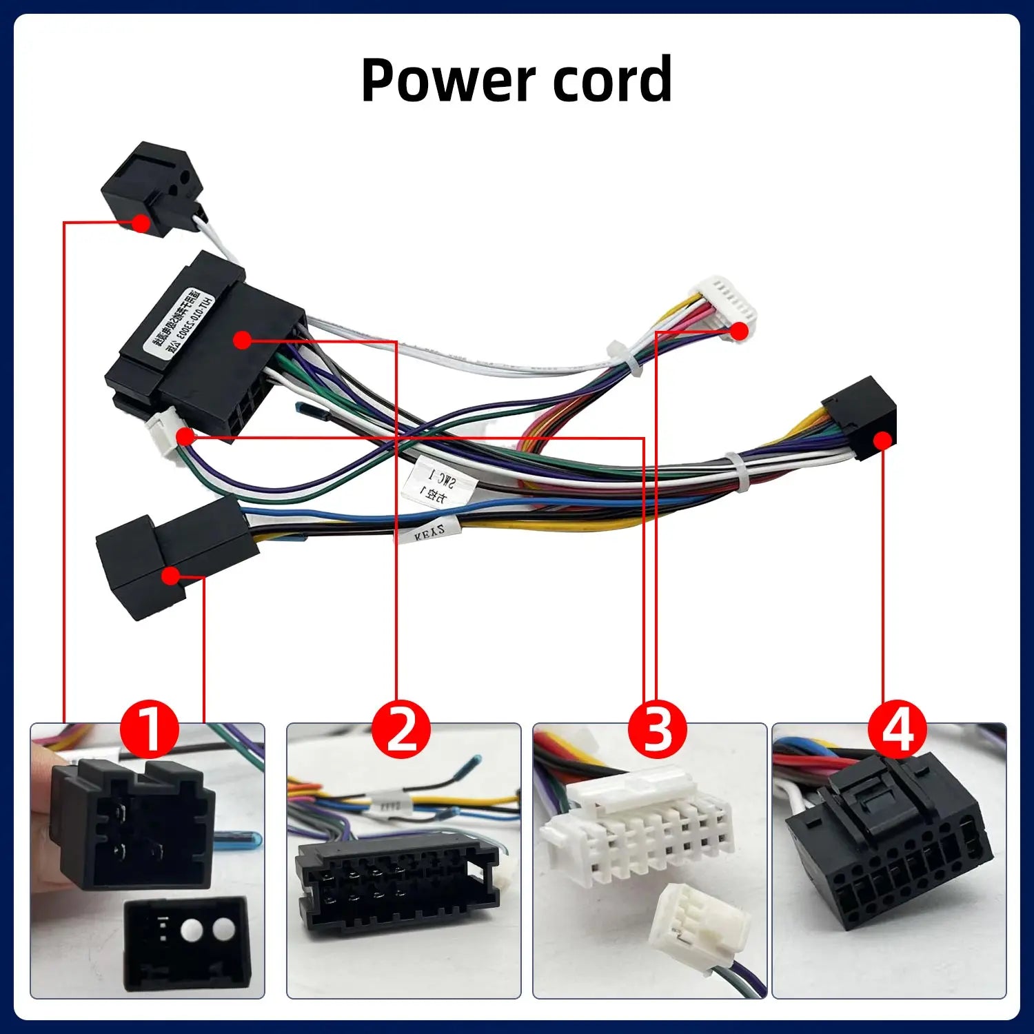 For Mercedes Benz W211 E Class CLK CLS SL Car Radio Autoradio Player 12V 6M Power Cable Ha