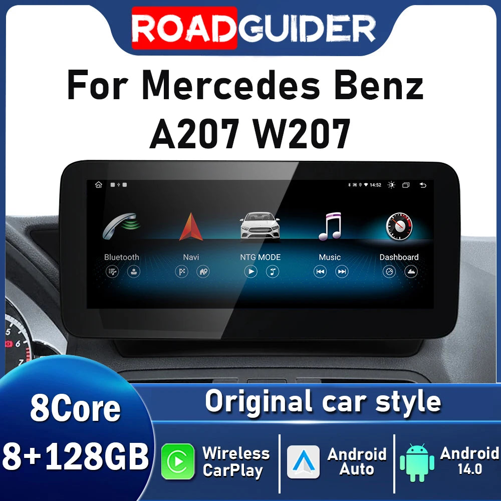 10.25INCH Android 14 Car Radio For Mercedes Benz E-Class A207 W207 C207 NTG 4.0 4.5 Autora