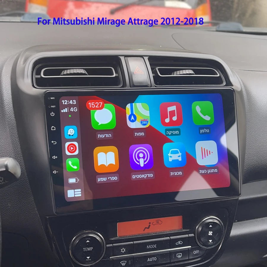 Android 14 Car Radio Player For Mitsubishi Mirage Attrage navigation 2012-2018 GPS DSP Car