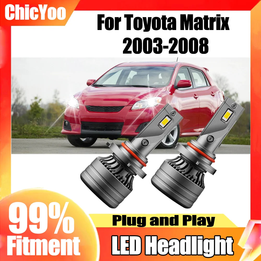 Plug and Play 120W 28000LM 9005 Canbus LED Car Headlights 6000K White 12V For Toyota Matri