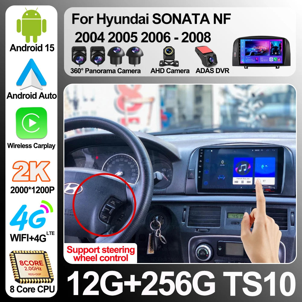 Android 16 For Hyundai Sonata Nf 2004 2005 2006-2008 Car Radio Navigation Multimedia Video | AUTOKITSHOP