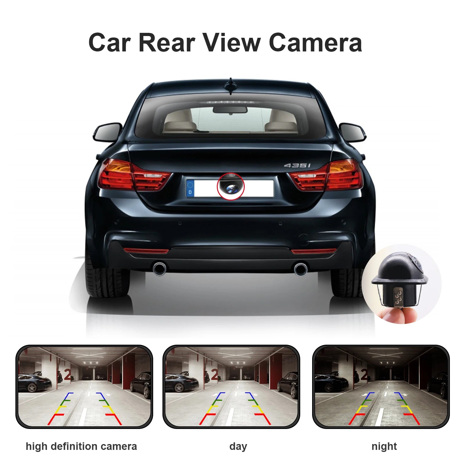 AUTOABC AHD 720P Waterproof Car Rear View Camera Suitable for BMW, Volvo, Mercedes Benz, A | AUTOKITSHOP