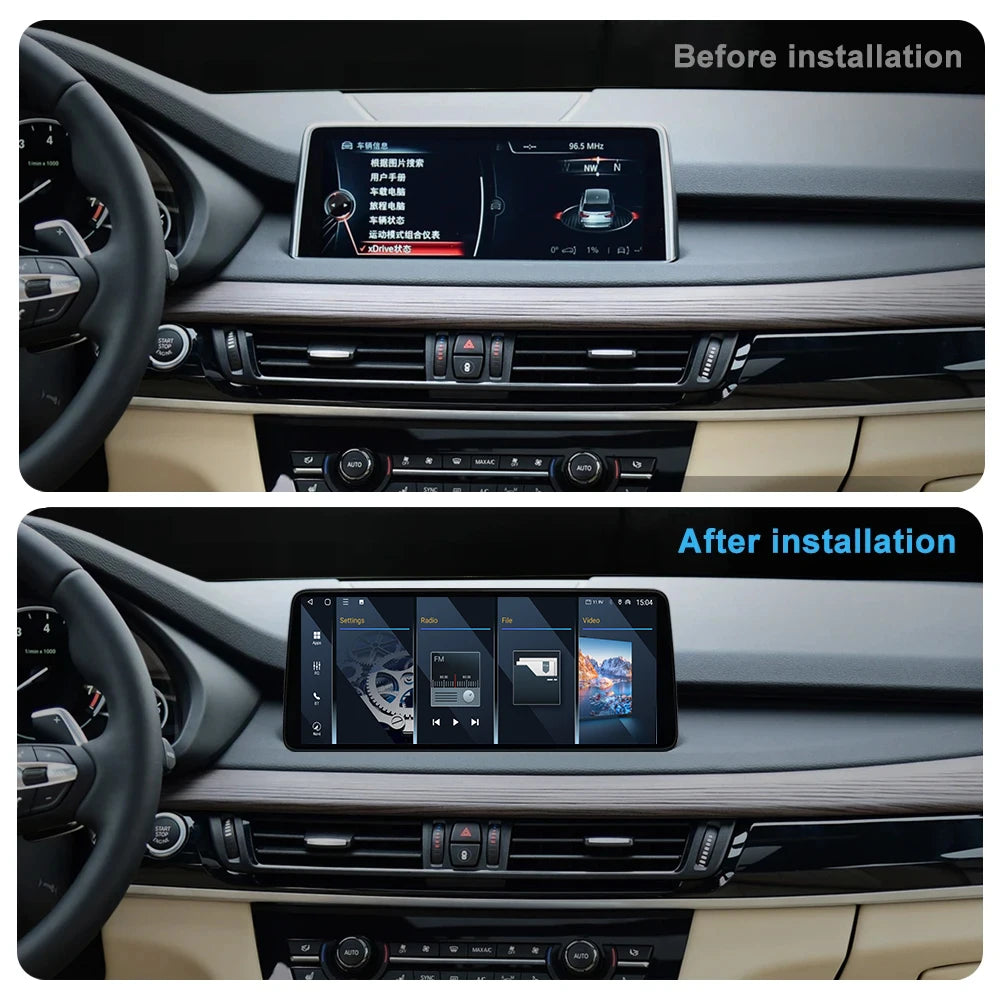Android 16 QLED Screen For BMW X5 F15 X6 F16 2014-2018 NBT EVO System Car Radio Multimedia