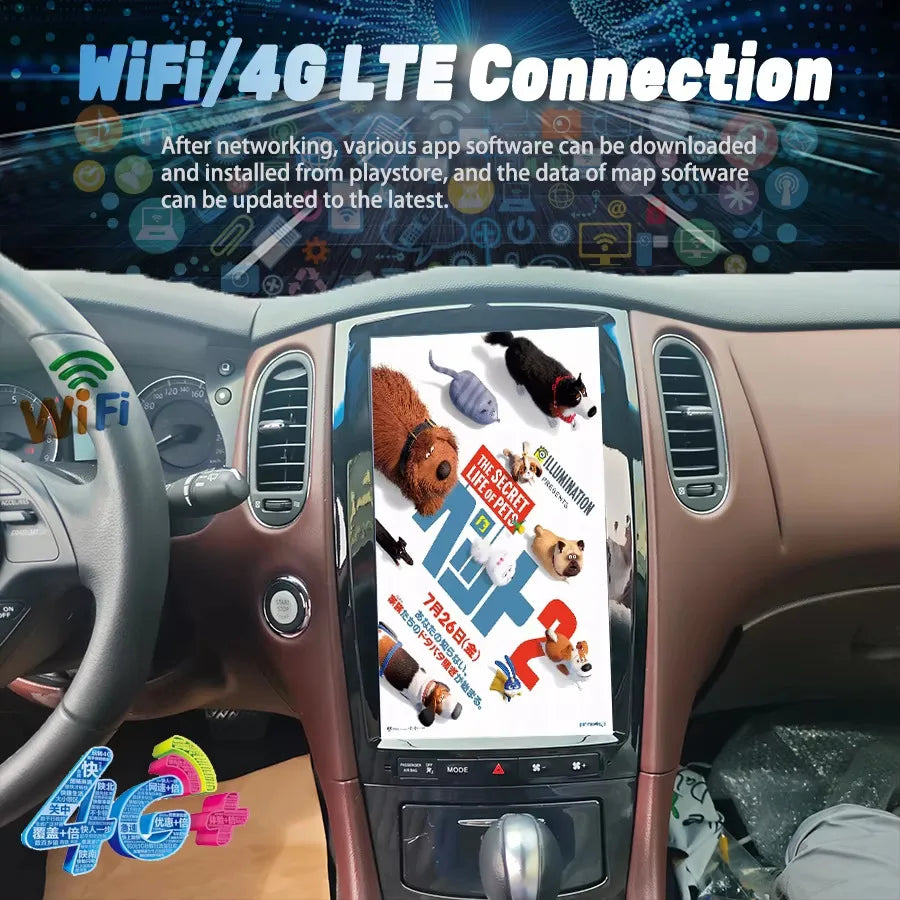 13.8 Inch Android15 Car Radio For Infiniti QX50 EX35 EX25 2013-2022 GPS Navi Vertical Scre | AUTOKITSHOP