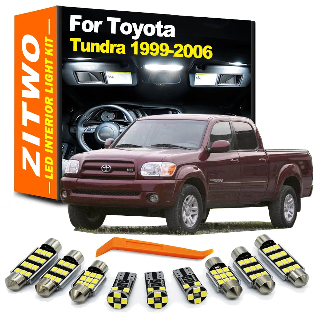 ZITWO 17Pcs LED Interior Roof Reading Light License Plate Bulb Kit For Toyota Tundra MK1 1999 2000 2001 2002 2003 2004 2005 2006