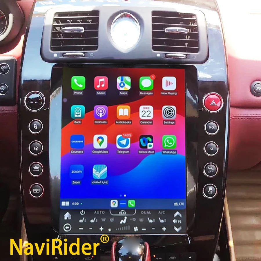 Qled Screen For Maserati Quattroporte 2004 - 2012 Android 13 Car CarPlay Stereo Video Play | AUTOKITSHOP