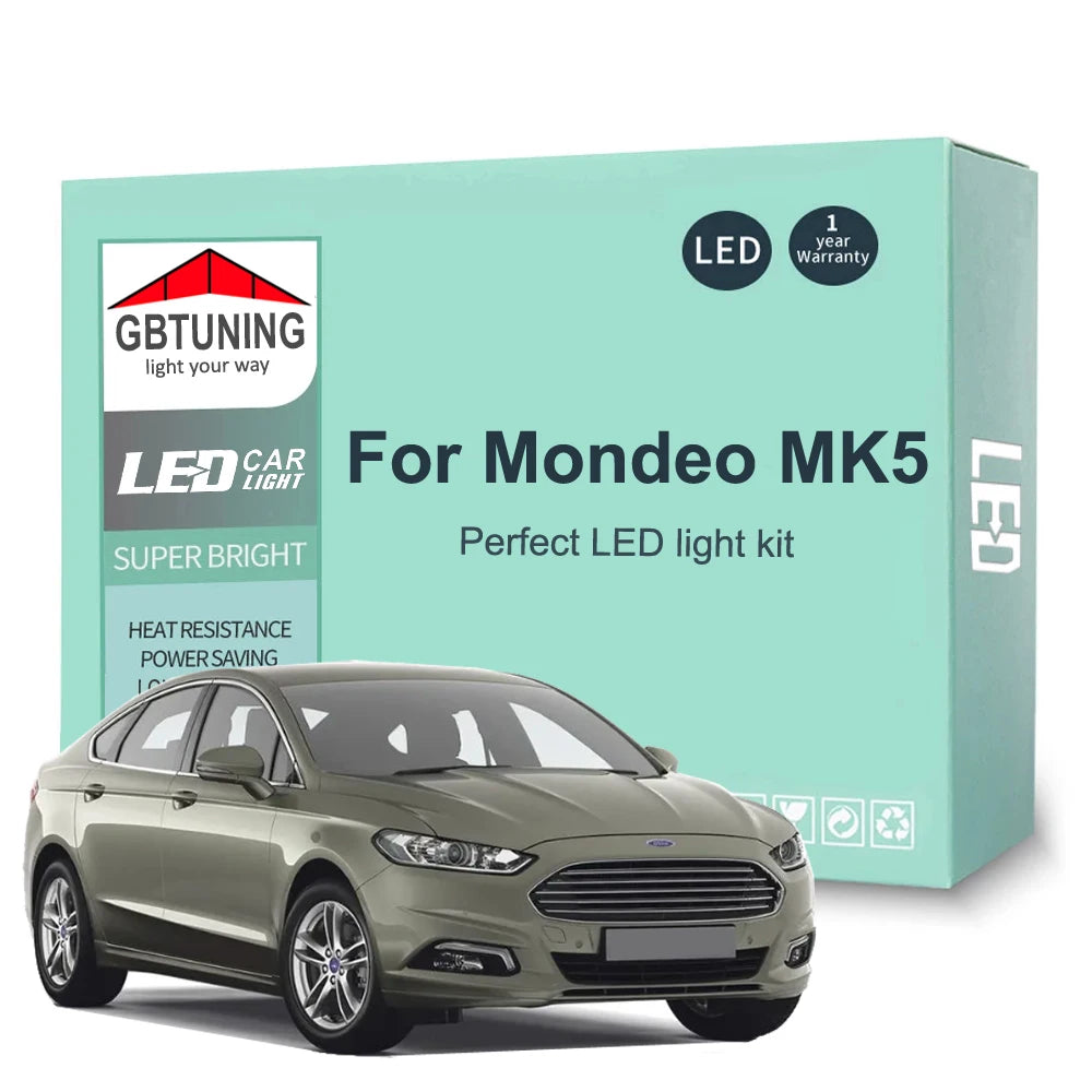 7-Piece LED Interior Light Kit for Ford Mondeo 5 MK5 - Canbus Error-Free Bulbs | AUTOKITSHOP