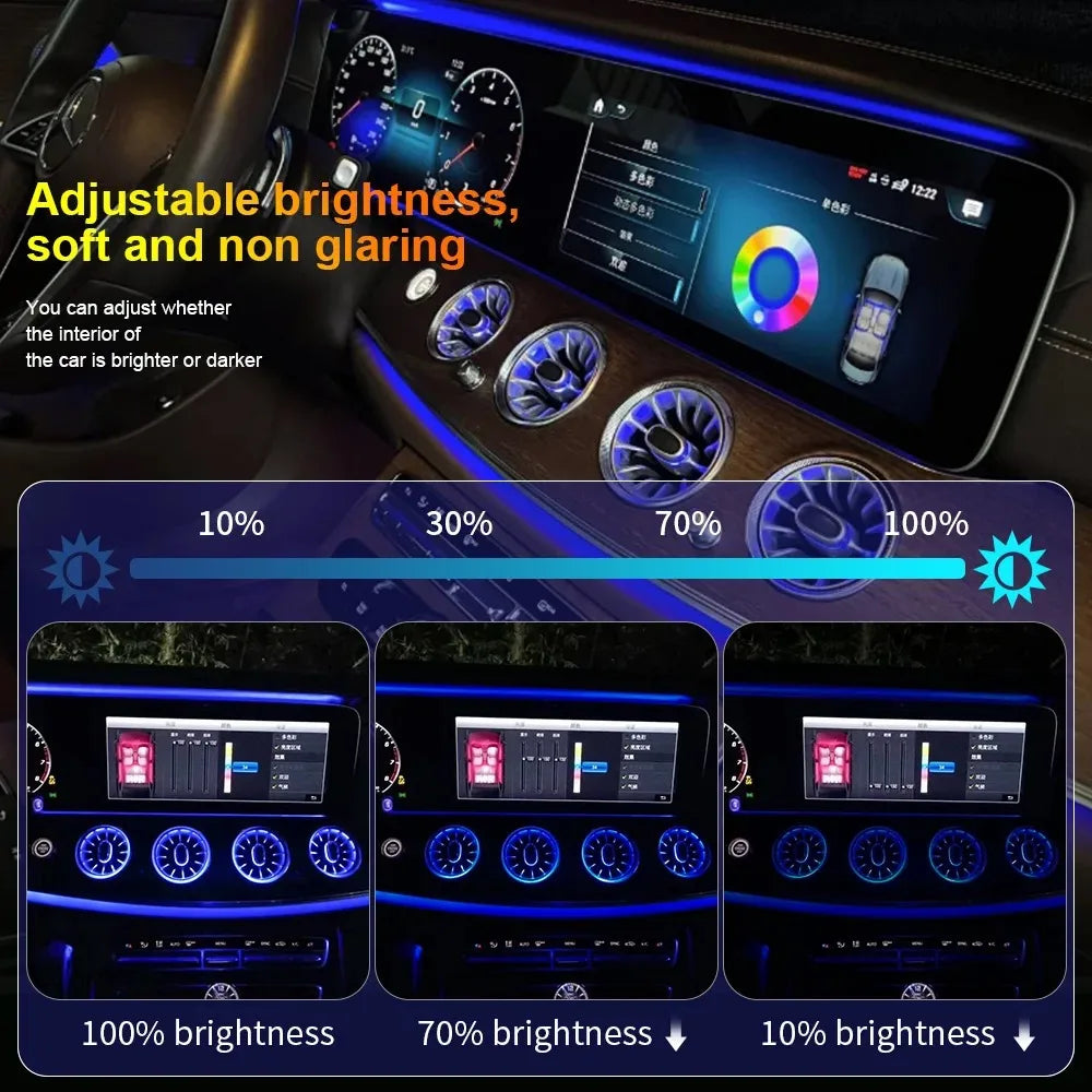 12 color Air outlet ambient light For Mercedes-Benz W117 W156 W176 W246 Car interior ambient ligh... | AUTOKITSHOP