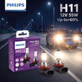 Philips H11 12V 55W PGJ19-2 VisionPlus 3250K Bright Light Up to 60% Vision Halogen Origina