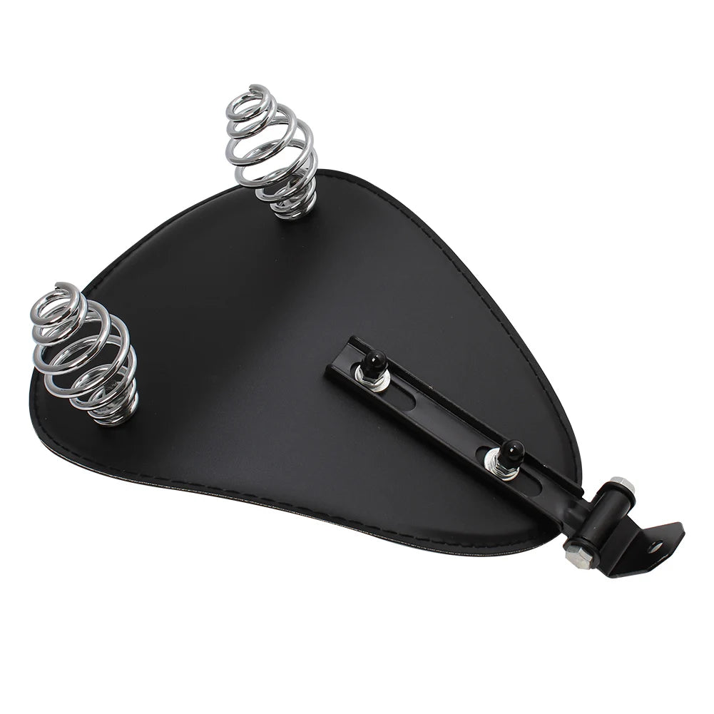 Motorcycle Spring Solo Seat With 3" Spring Mount Bracket Kit For Harley Sportster 48 XL883 XL120 - Automotive LED Light