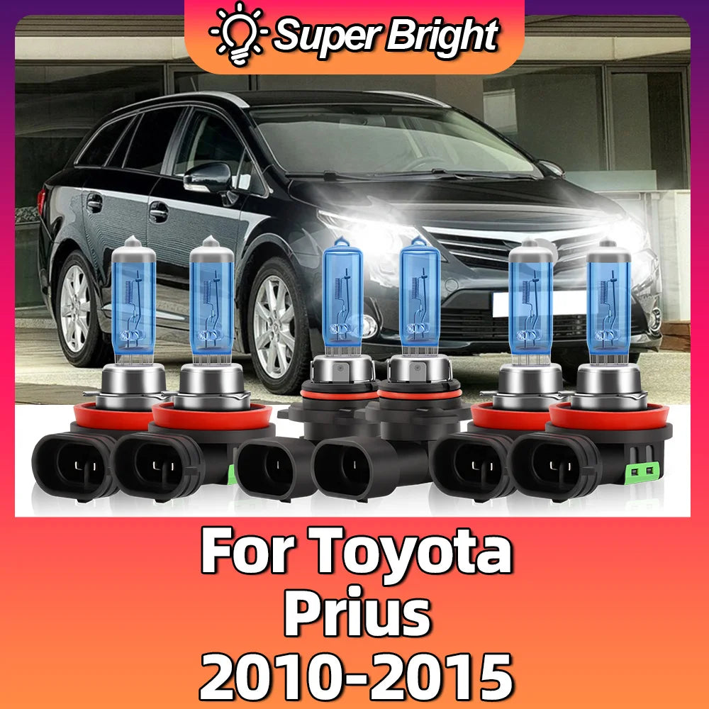 2/4/6PCS Car Lights For Toyota Prius 2010 2011 2012 2013 2014 2015 Xenon Gas Halogen Headl