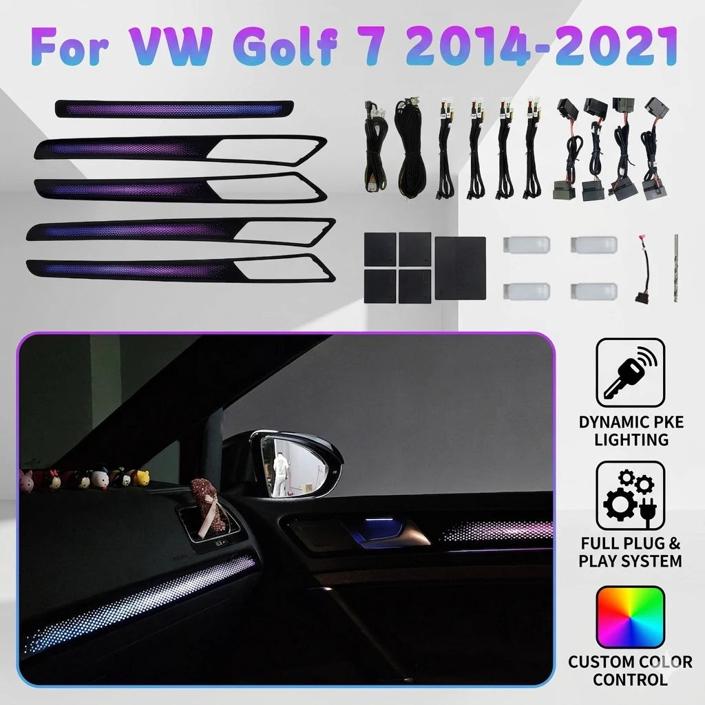 64 Color - Ambient Light - for VW 2014-2021 - App Control - Car Interior Lighting