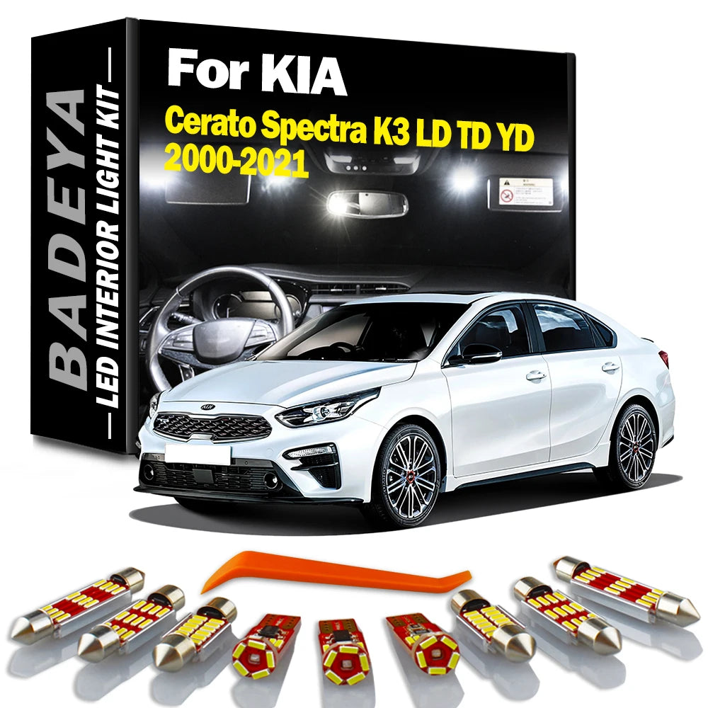LED Interior Light Kit for KIA K3 2000-2015 - Canbus Error-Free Interior Bulbs