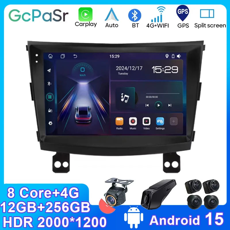 Android 16 CarPlay Android Auto Radio For Ssang Yong Tivoli 2015 2016 2017-2022 4G Car Mul