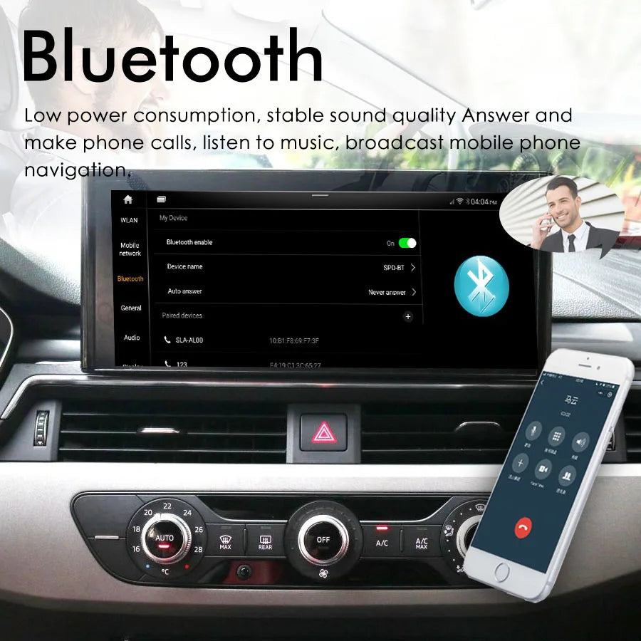 12.3 inch Android 14 Car Radio For Audi A4 A5 Q5 B9 2016-2025 auto multimedia video player